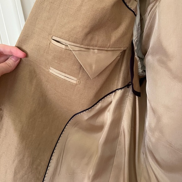 VINTAGE BANANA REPUBLIC MENS LINEN BLAZER - Picture 5 of 14